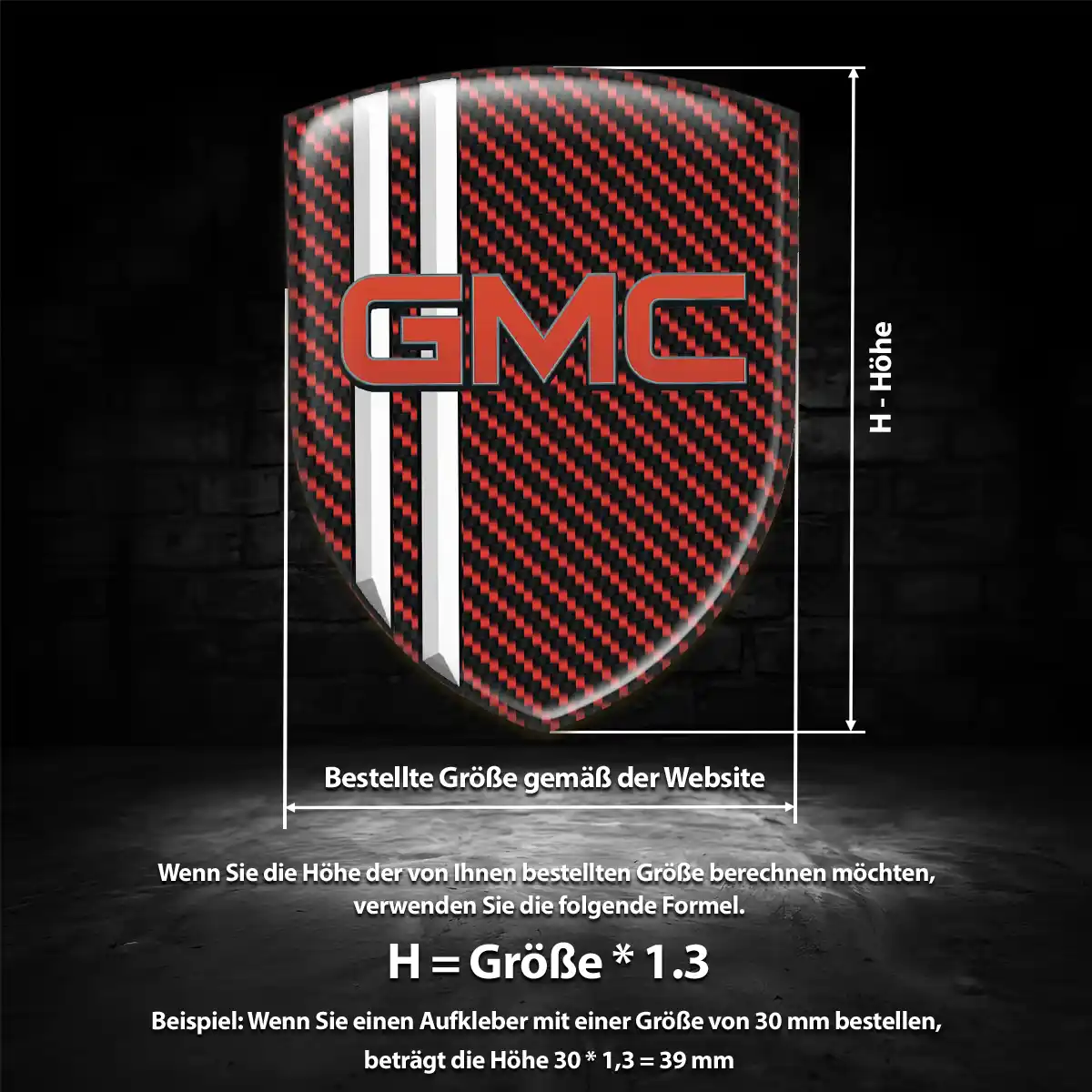 GMC Aufkleber 3D Gel Emblem Auto Exterieurdesign
