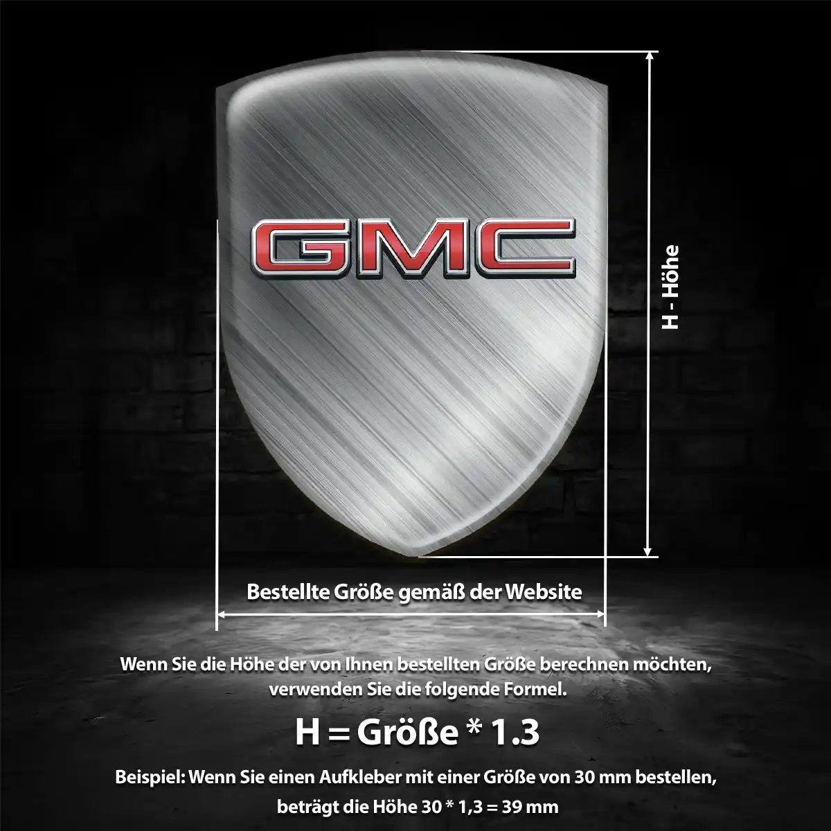 GMC Aufkleber 3D Gel Emblem Auto Limitierte Auflage