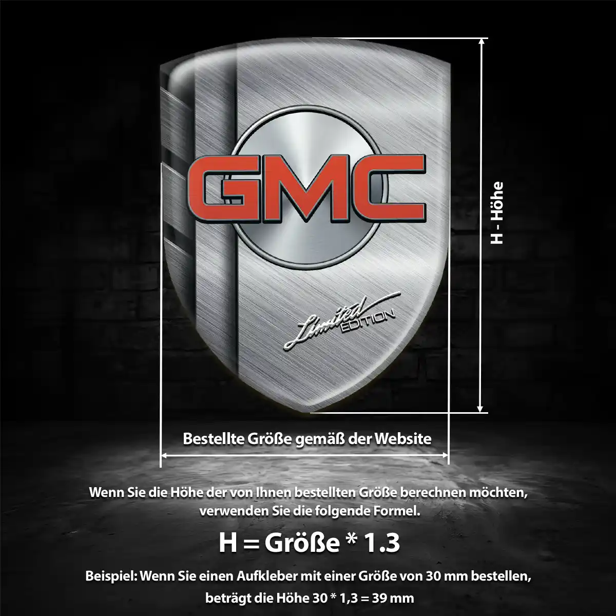 GMC Aufkleber 3D Gel Emblem Auto Luxus-Edition