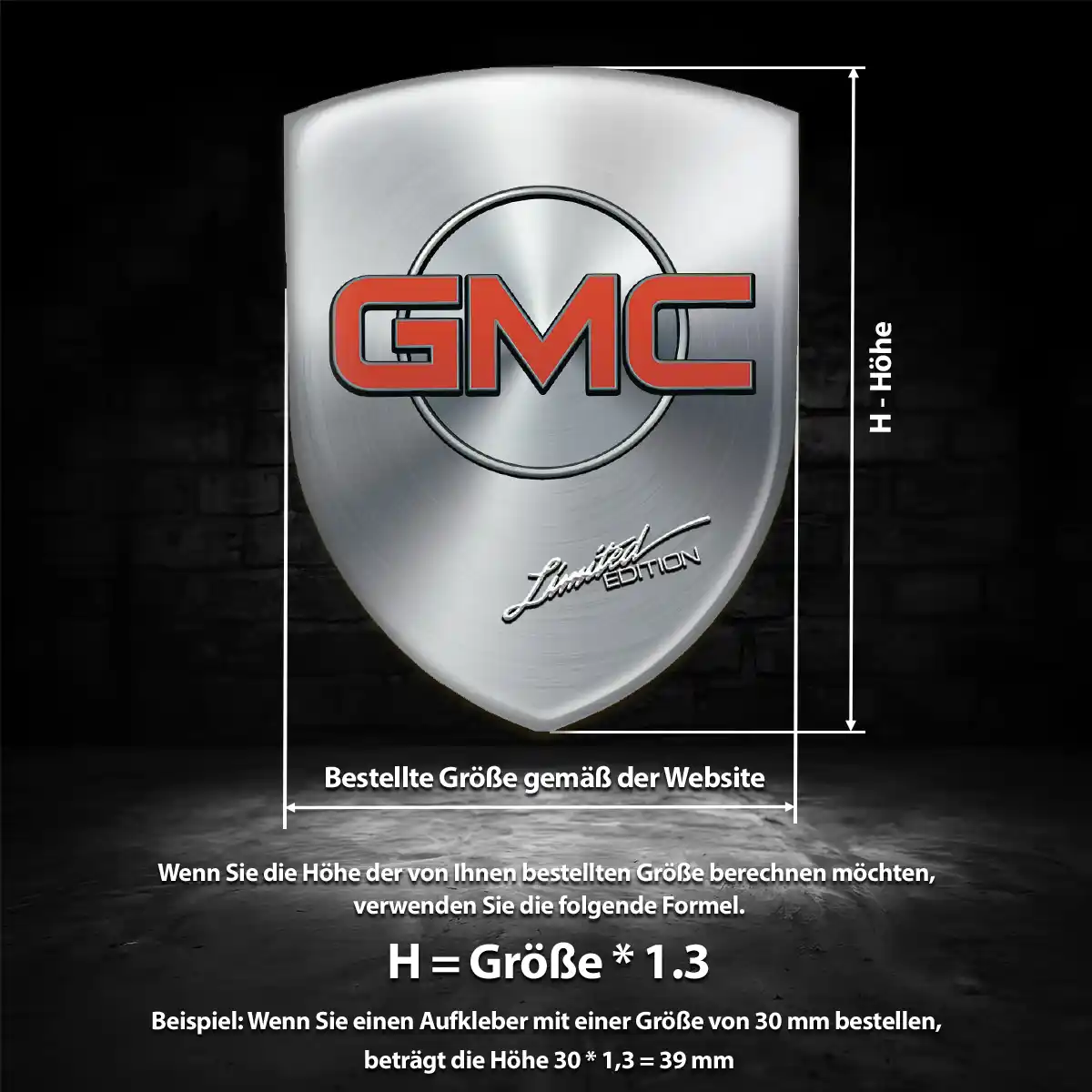 GMC Aufkleber 3D Gel Emblem Auto Premium-Edition