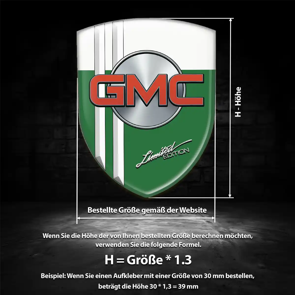 GMC Aufkleber 3D Gel Emblem Auto Stilvolles Design