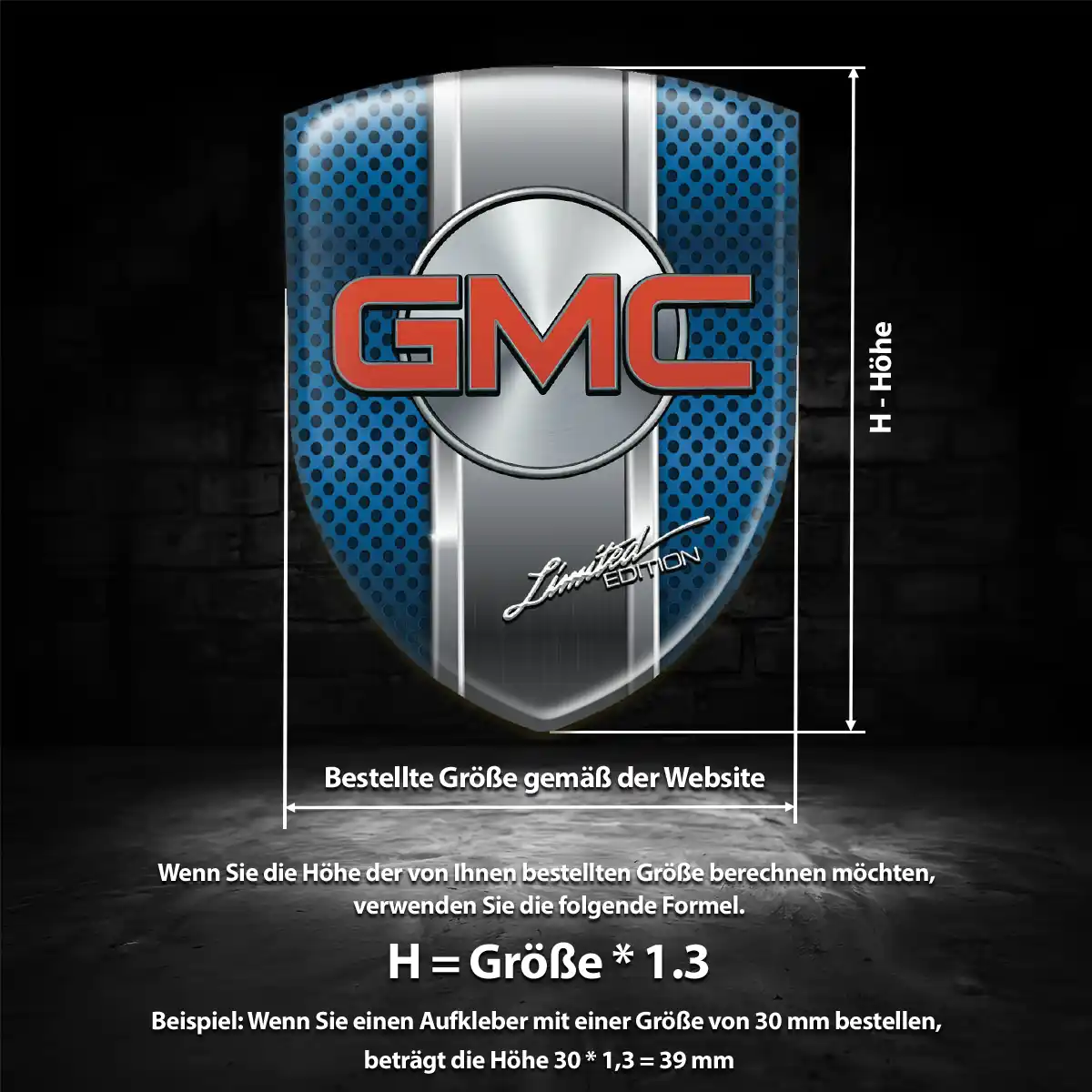 GMC Aufkleber 3D Gel Emblem Auto Tuningfahrzeug