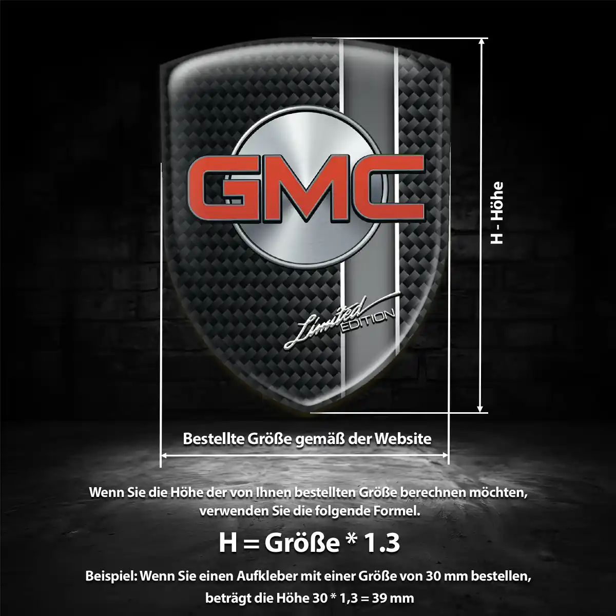 GMC Aufkleber 3D Gel Emblem Exterieurdesign