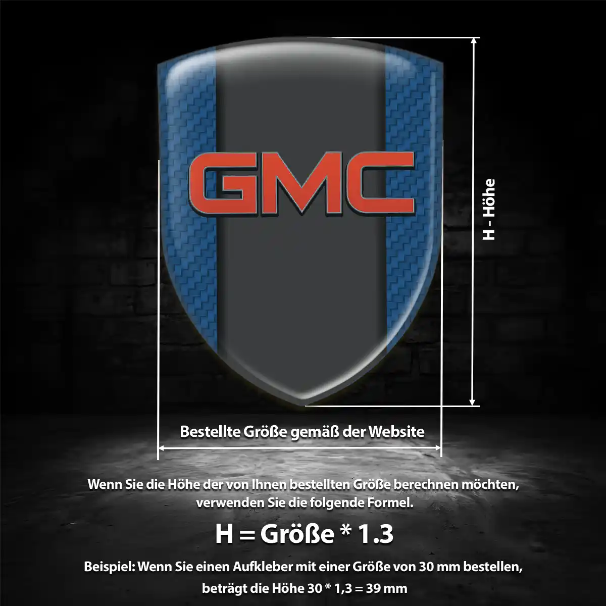 GMC Aufkleber 3D Gel Emblem Hohe Qualität