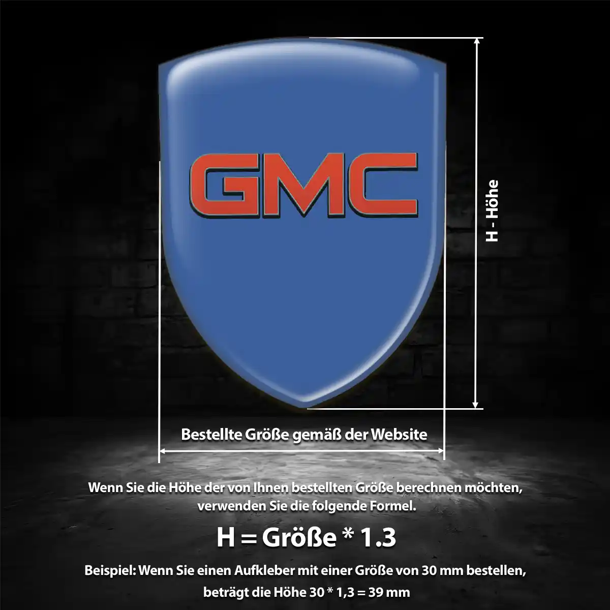 GMC Aufkleber 3D Gel Emblem Limitierte Auflage