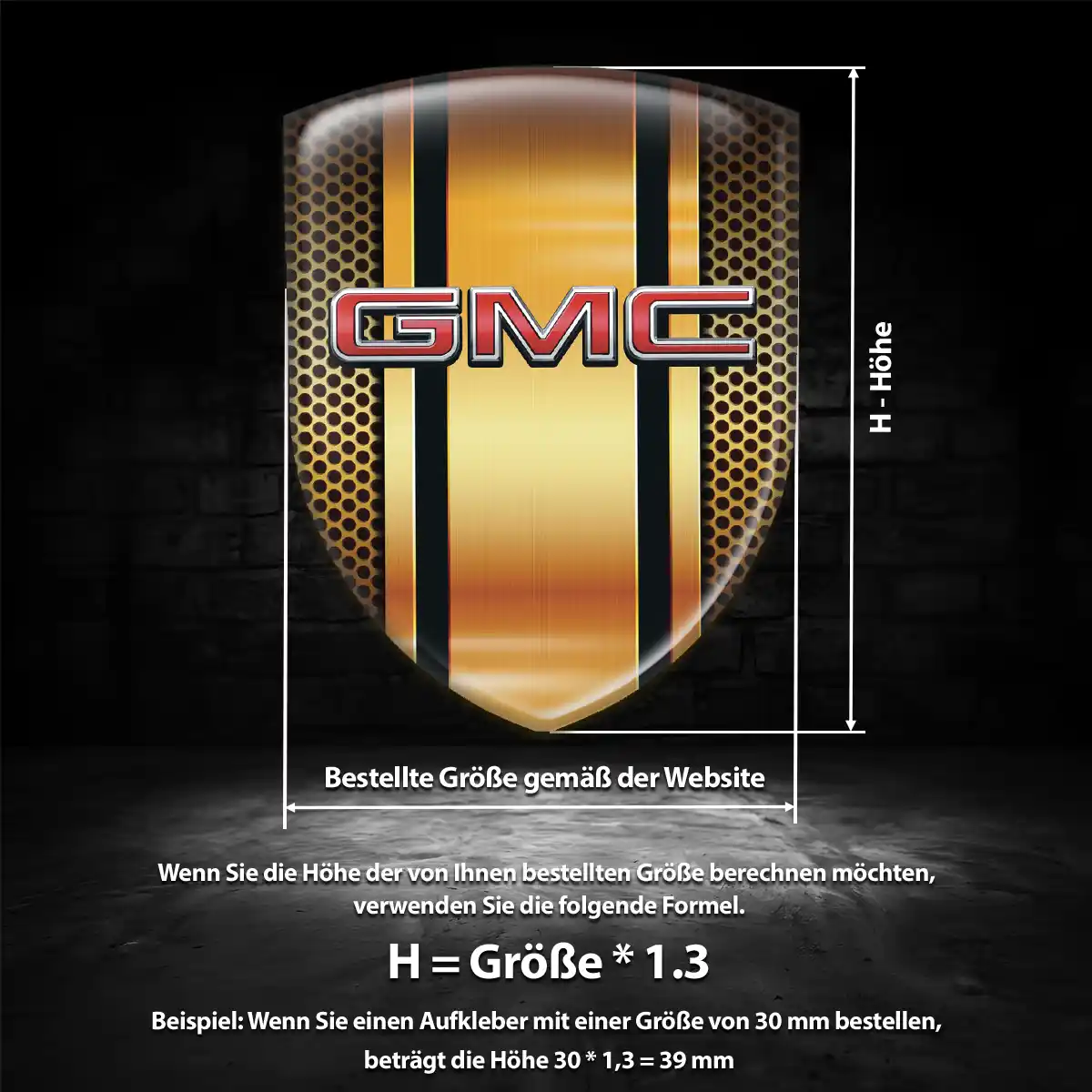 GMC Aufkleber 3D Gel Emblem Luxus-Edition