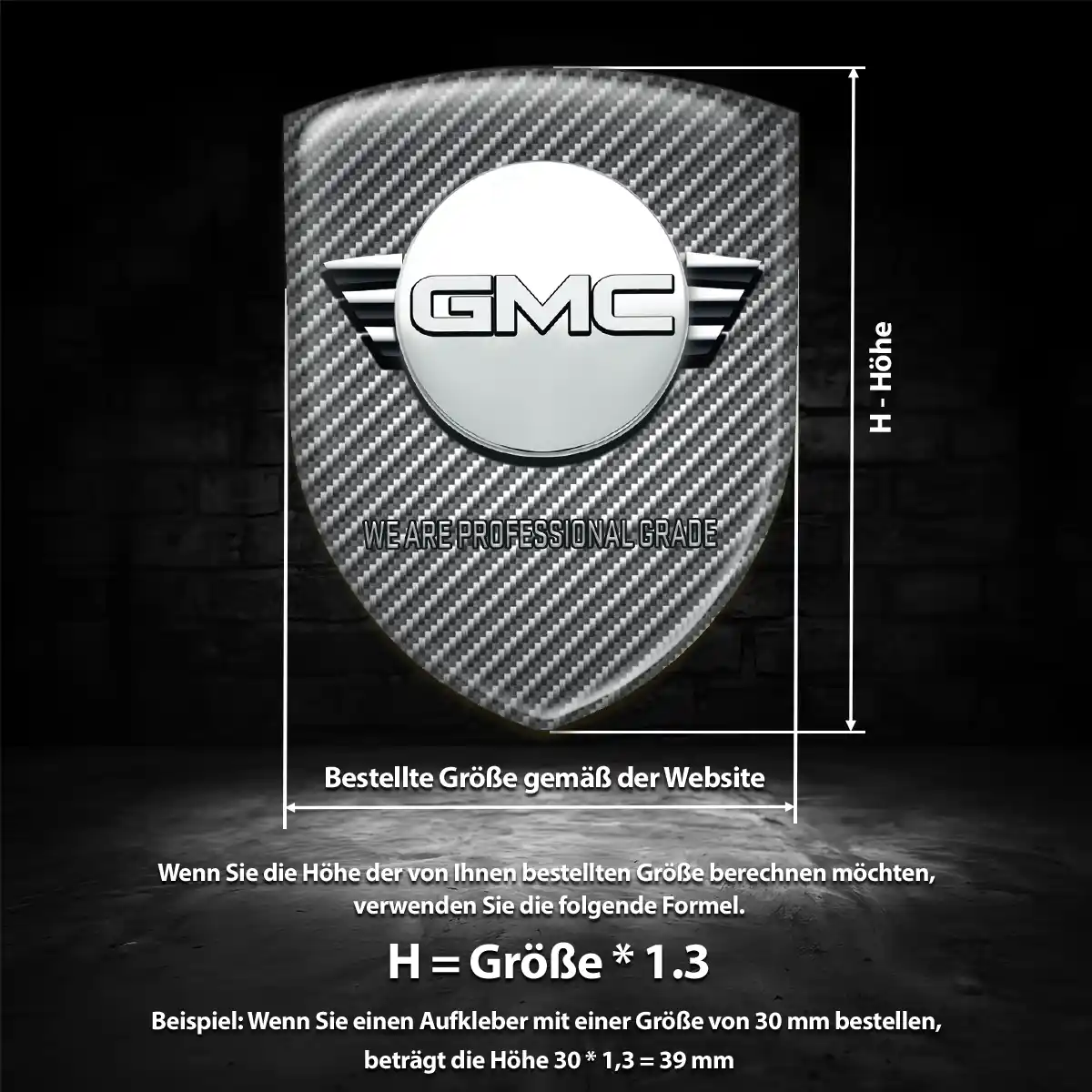 GMC Aufkleber 3D Gel Emblem Premium-Edition