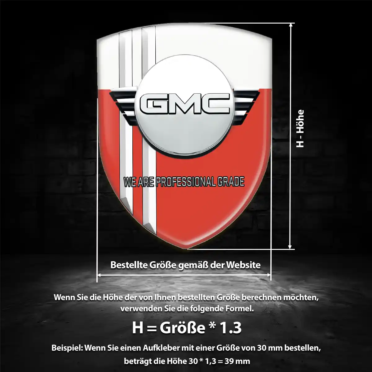 GMC Aufkleber 3D Gel Emblem Stilvolles Design