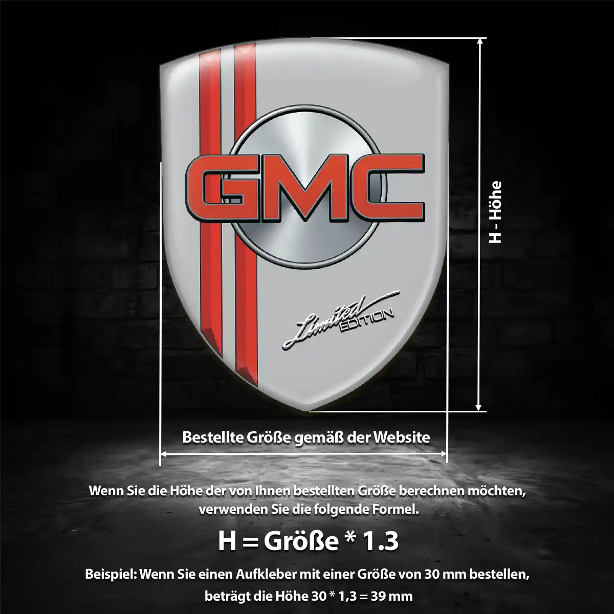 GMC Aufkleber 3D Gel Emblem Tuningfahrzeug