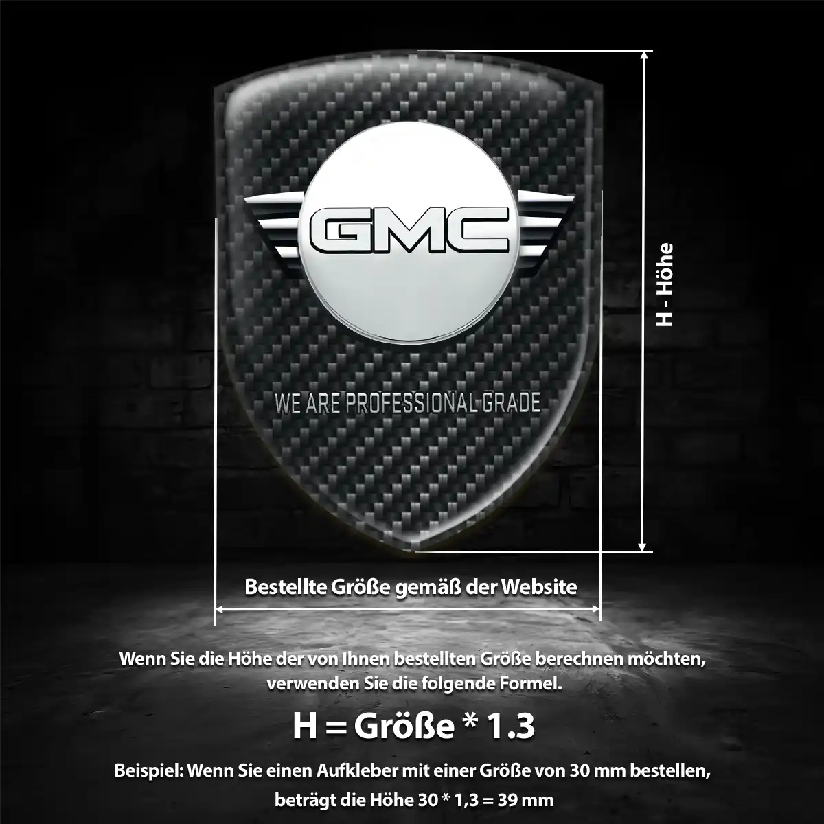 GMC Aufkleber 3D Gel Embleme Auto Elegantes Design