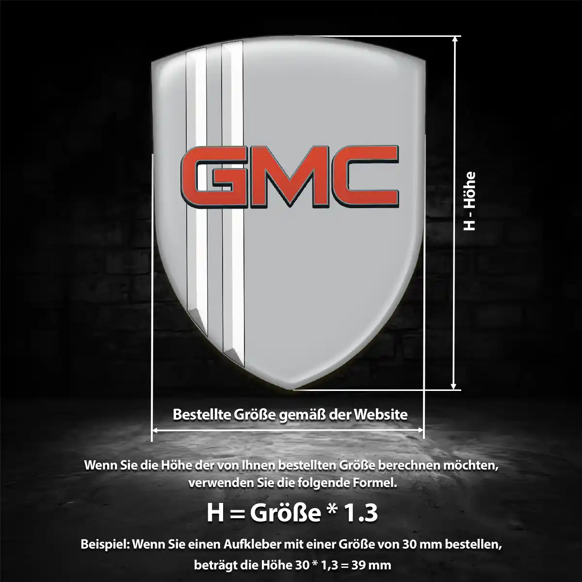 GMC Aufkleber 3D Gel Embleme Auto Exterieurdesign