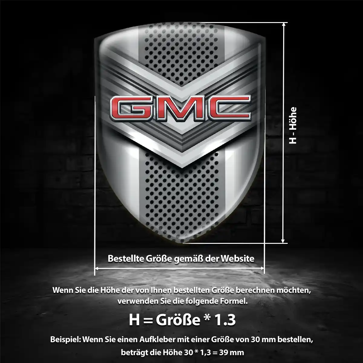GMC Aufkleber 3D Gel Embleme Auto Limitierte Auflage