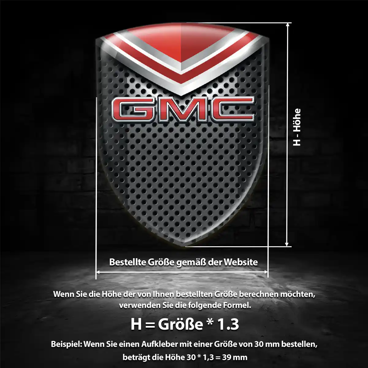 GMC Aufkleber 3D Gel Embleme Auto Markenedition