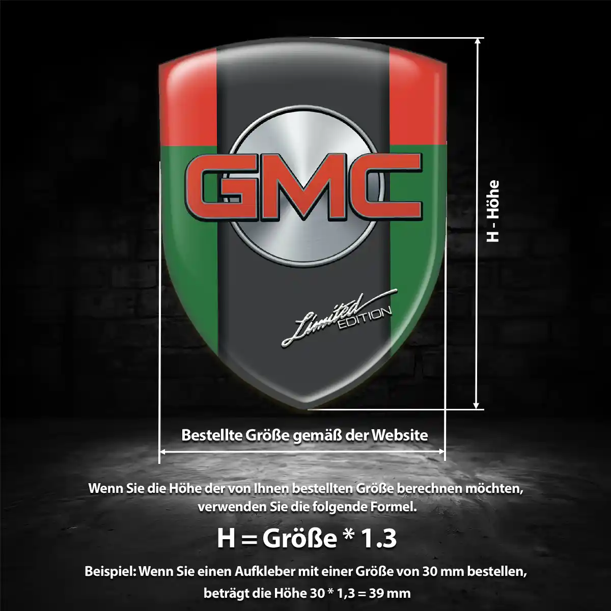 GMC Aufkleber 3D Gel Embleme Auto Premium-Edition