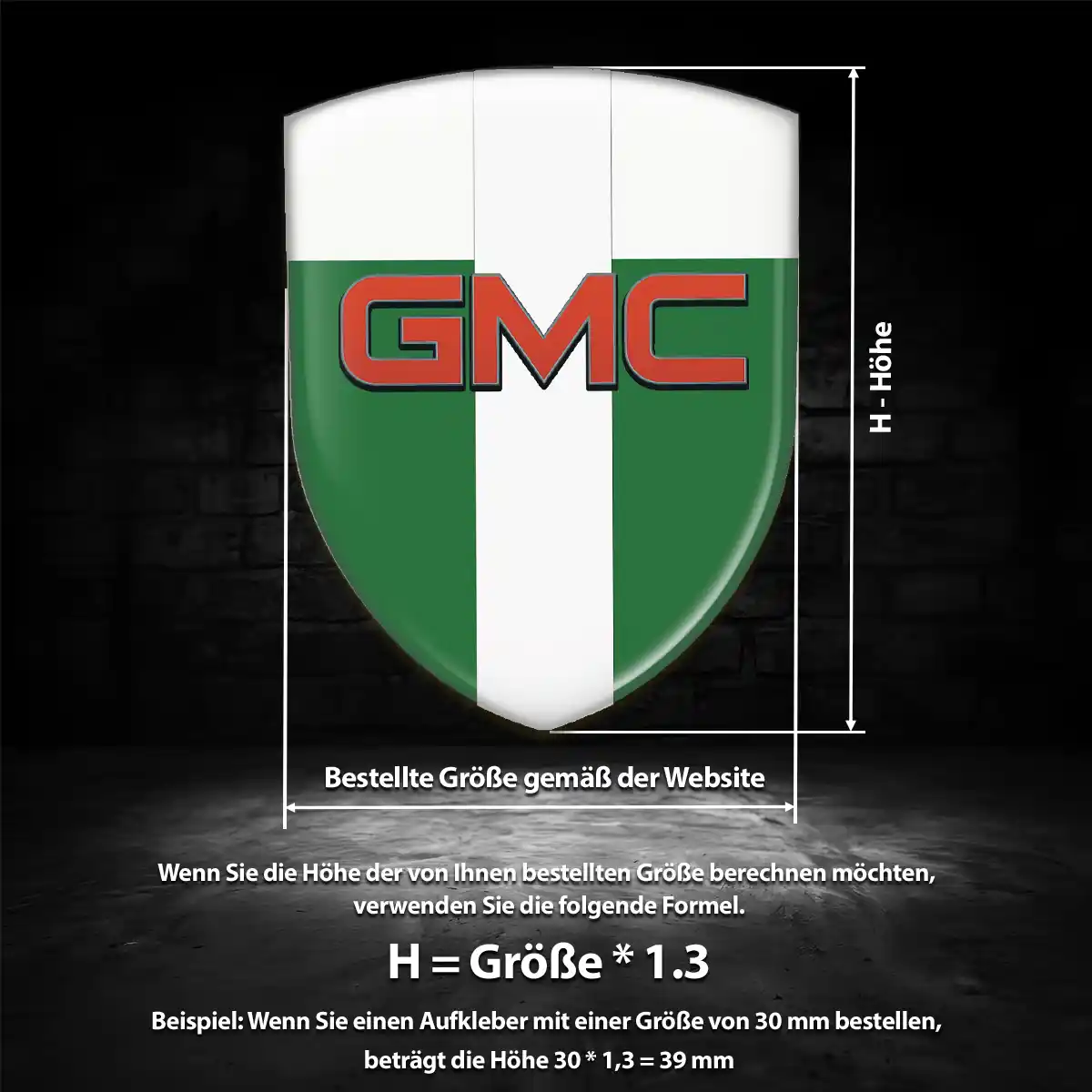 GMC Aufkleber 3D Gel Embleme Auto Premiumqualität