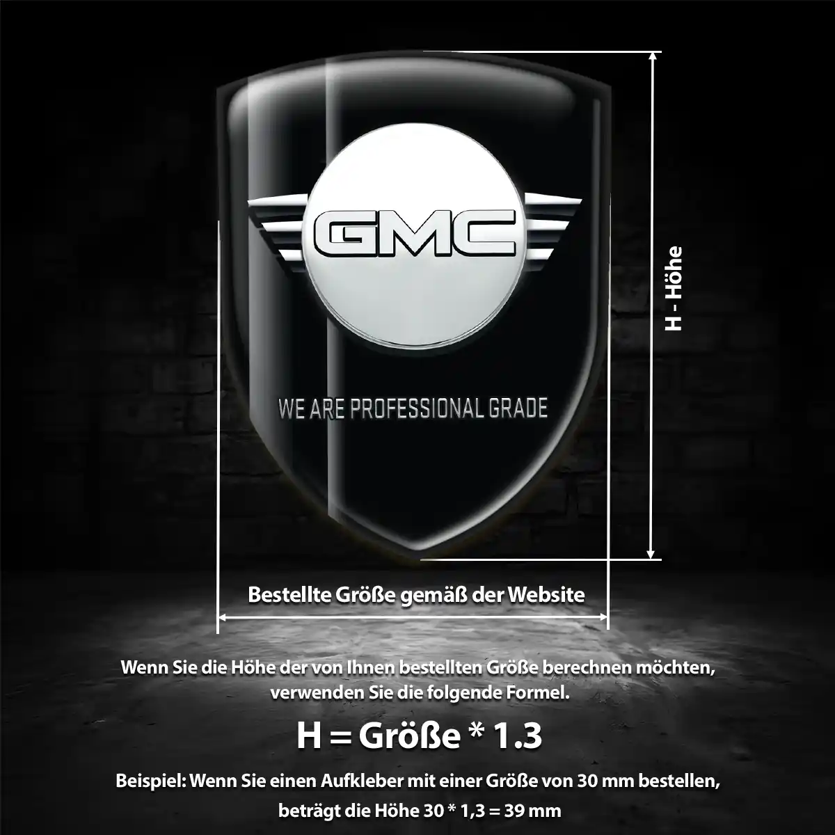 GMC Aufkleber 3D Gel Embleme Auto Tuningfahrzeug