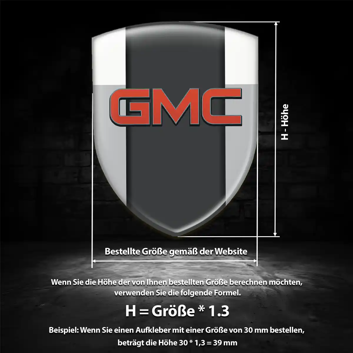 GMC Aufkleber 3D Gel Embleme Exterieurdesign