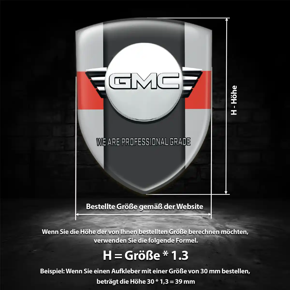 GMC Aufkleber 3D Gel Embleme Hochwertiges Harz