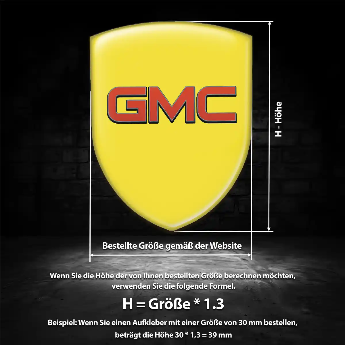 GMC Aufkleber 3D Gel Embleme Markenedition