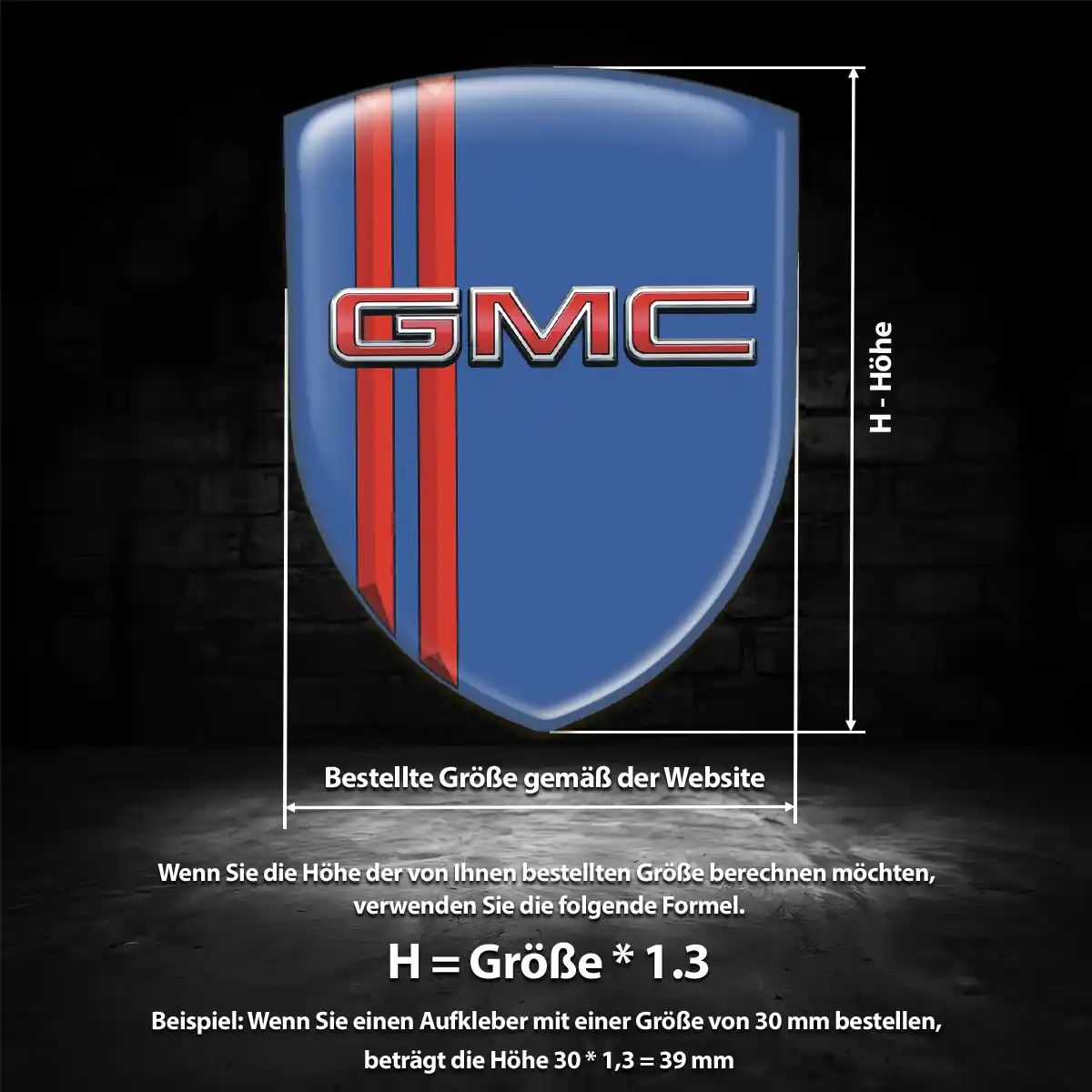 GMC Aufkleber 3D Gel Embleme Tuningfahrzeug