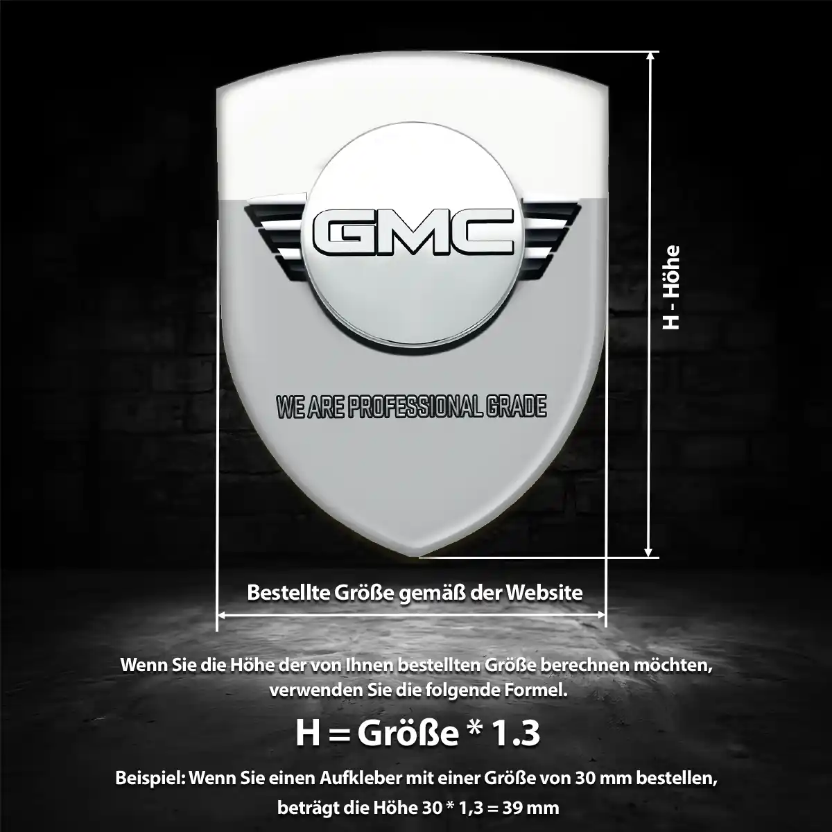GMC Aufkleber 3D Gel Silikon Auto Elegantes Design