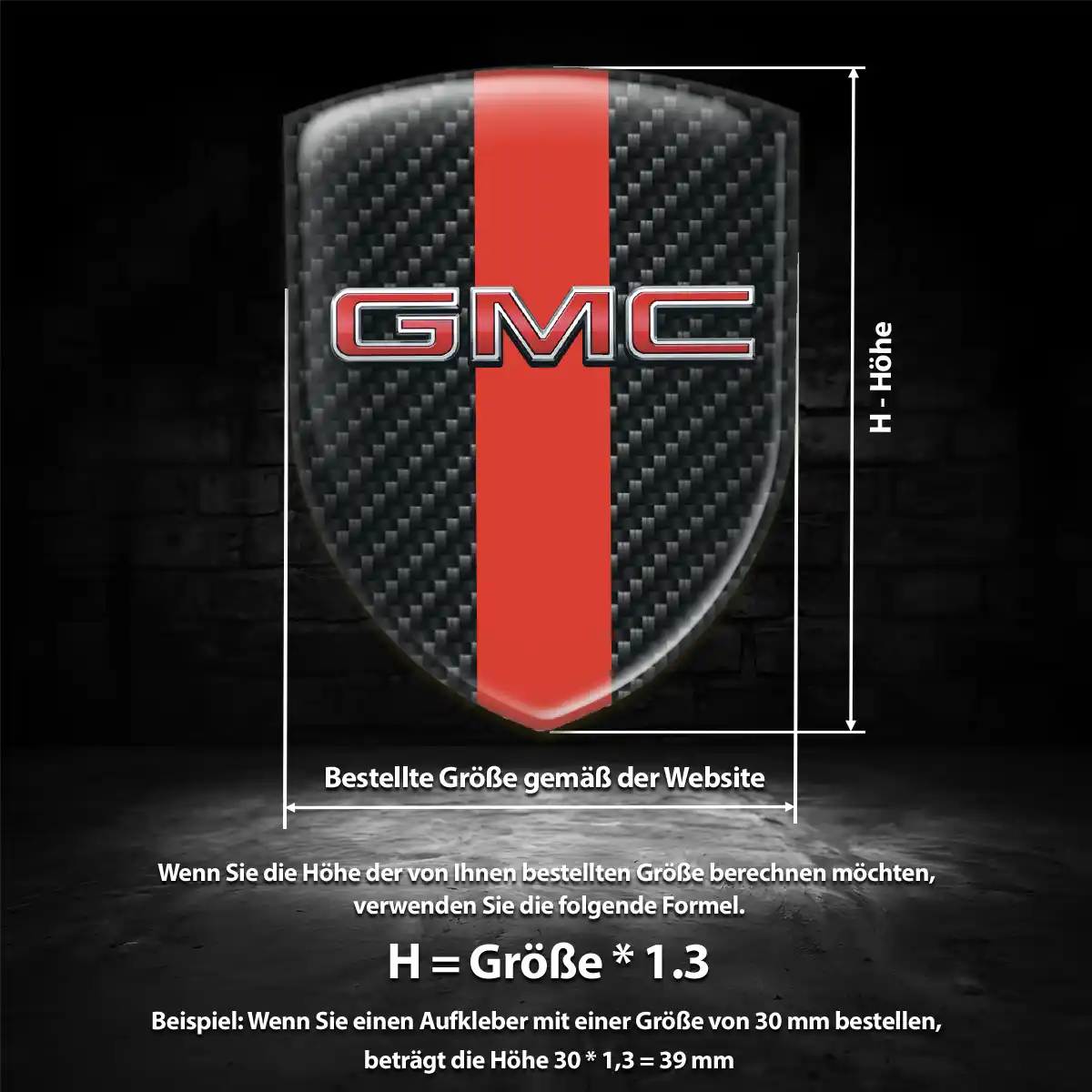 GMC Aufkleber 3D Gel Silikon Auto Exterieurdesign