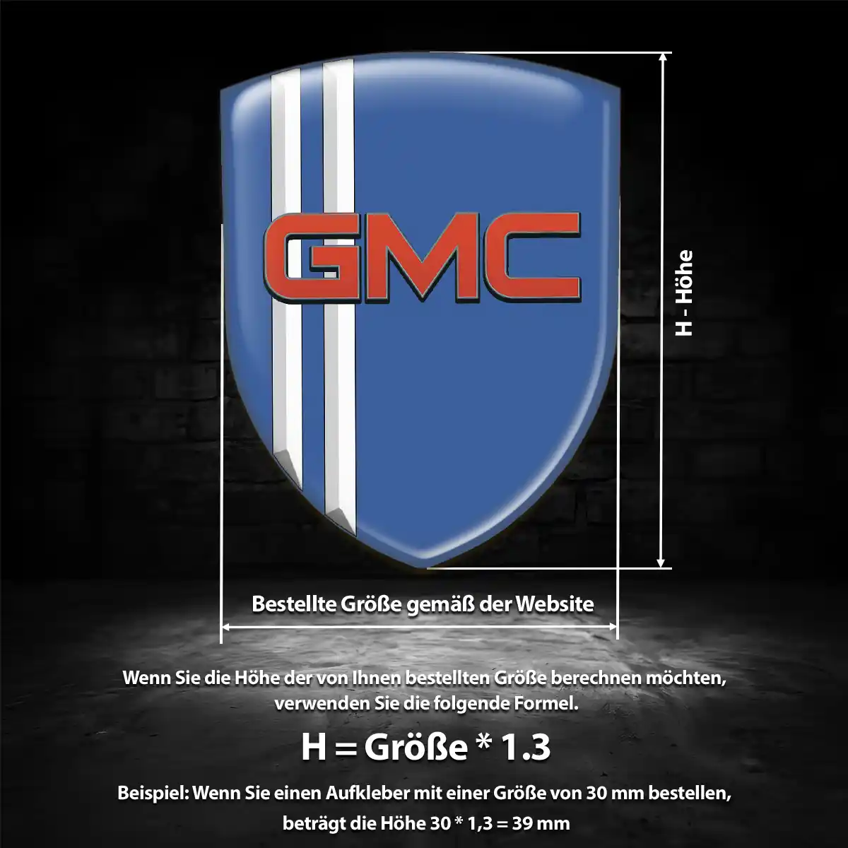 GMC Aufkleber 3D Gel Silikon Auto Hohe Qualität