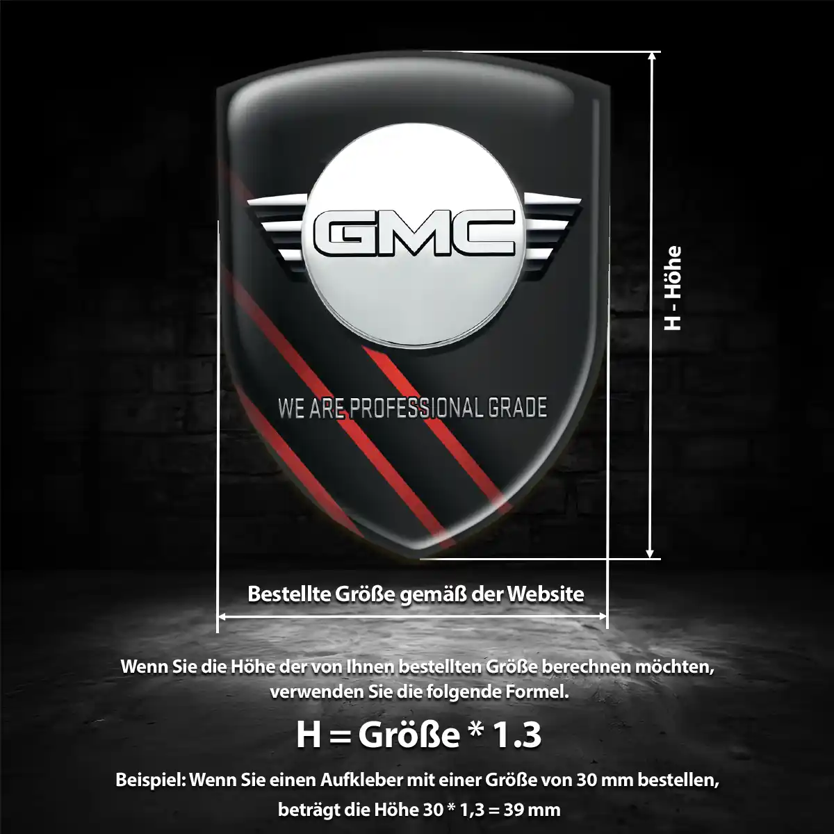 GMC Aufkleber 3D Gel Silikon Auto Luxus-Edition