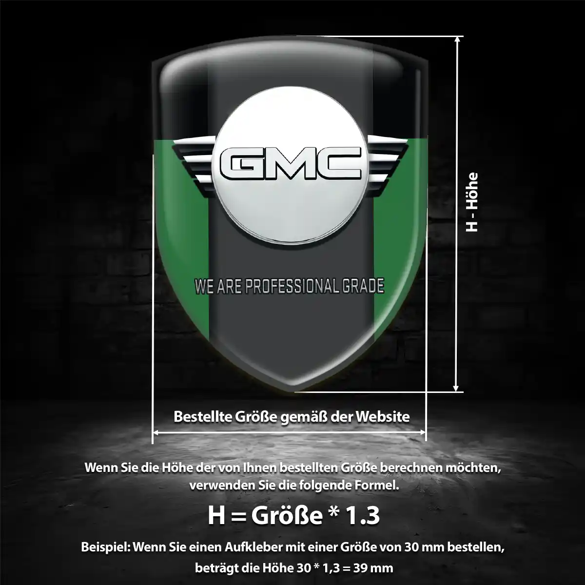 GMC Aufkleber 3D Gel Silikon Auto Markenedition