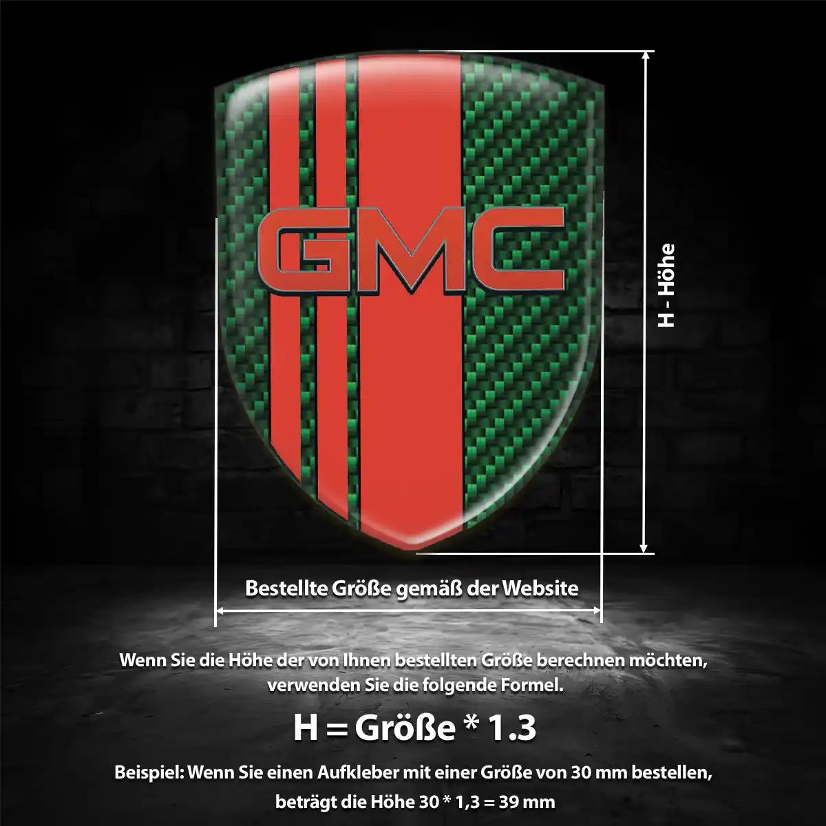 GMC Aufkleber 3D Gel Silikon Auto Premium-Edition