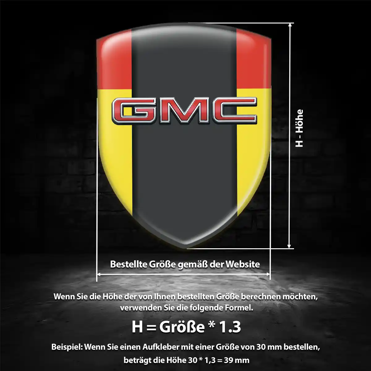 GMC Aufkleber 3D Gel Silikon Auto Premiumqualität