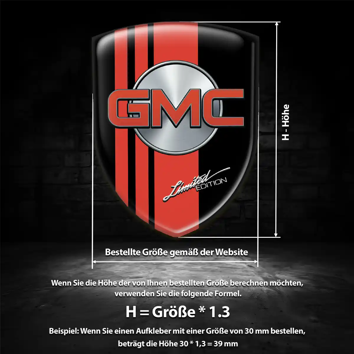 GMC Aufkleber 3D Gel Silikon Auto Stilvolles Design