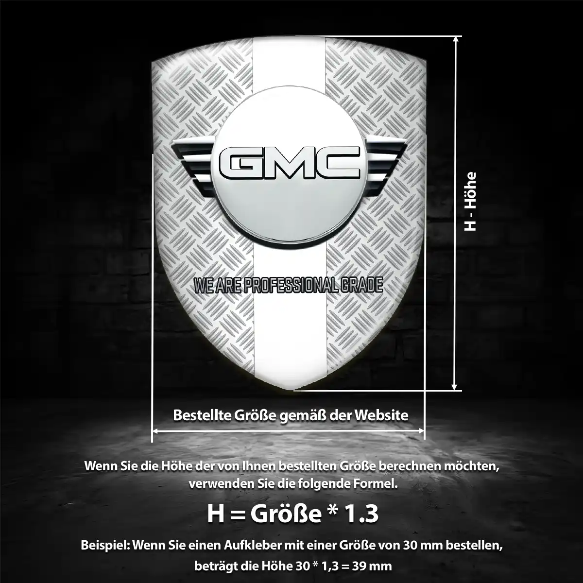 GMC Aufkleber 3D Gel Silikon Exterieurdesign