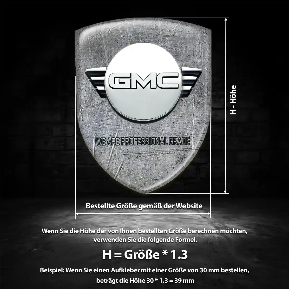GMC Aufkleber 3D Gel Silikon Hohe Qualität