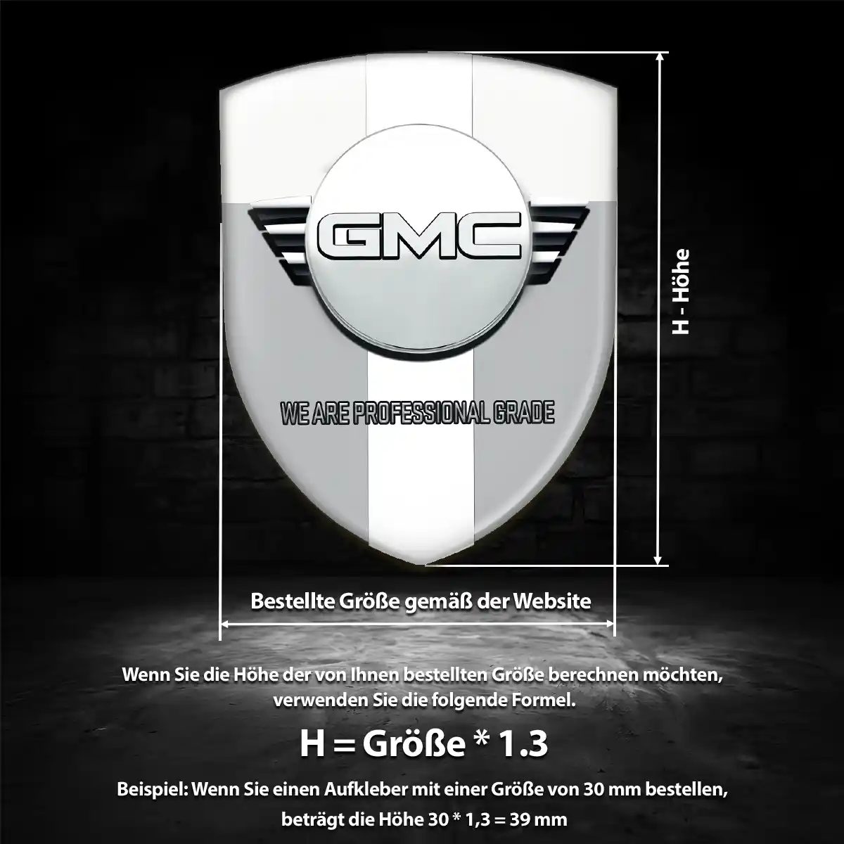 GMC Aufkleber 3D Gel Silikon Interieurdesign