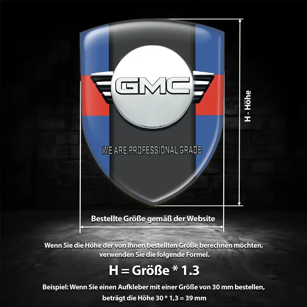 GMC Aufkleber 3D Gel Silikon Luxus-Edition