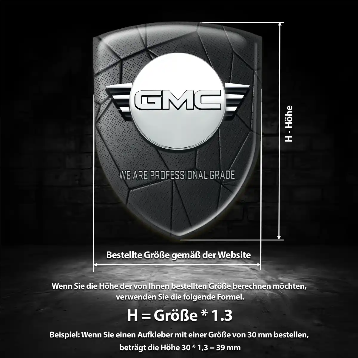 GMC Aufkleber 3D Gel Wappen Auto Hohe Qualität