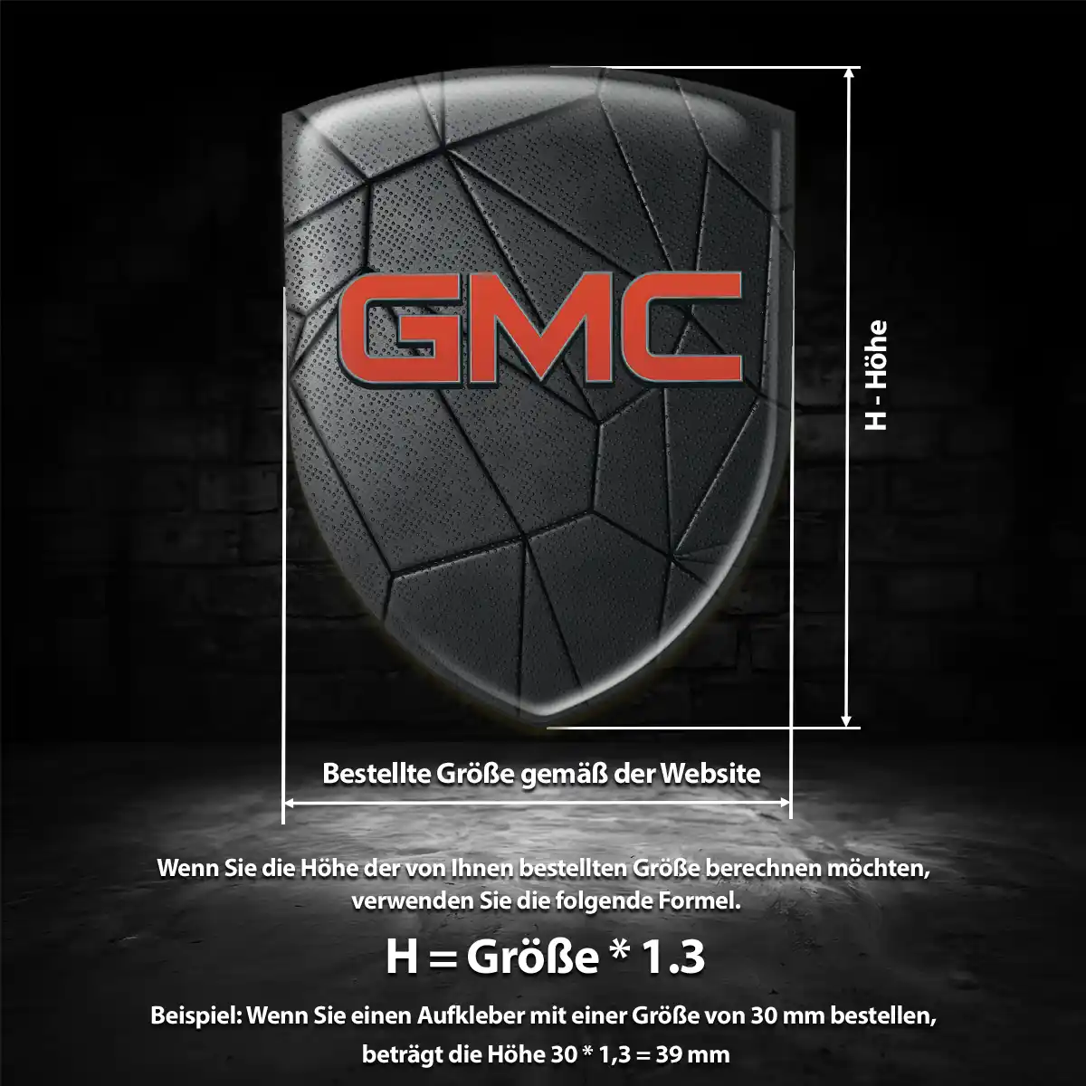 GMC Aufkleber 3D Gel Wappen Auto Premium-Edition