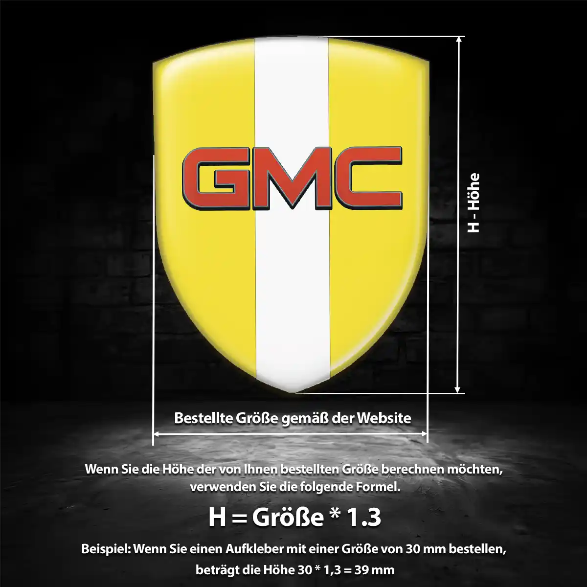 GMC Aufkleber 3D Gel Wappen Auto Stilvolles Design