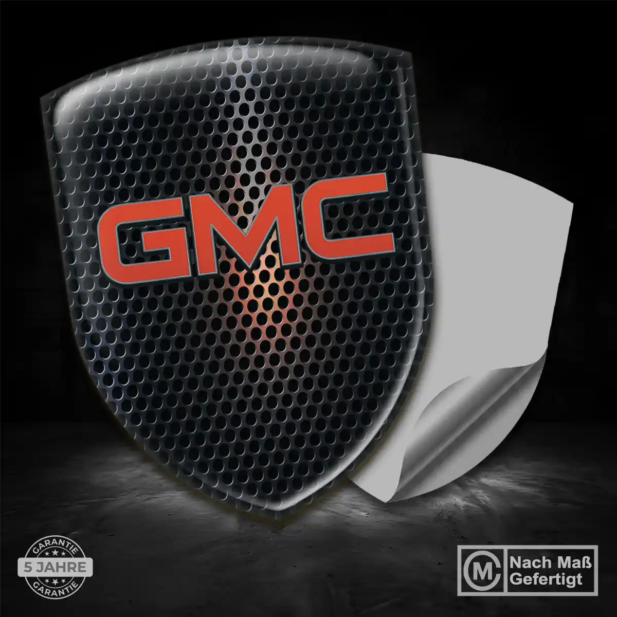 GMC Aufkleber 3D Gel Wappen Edles Design