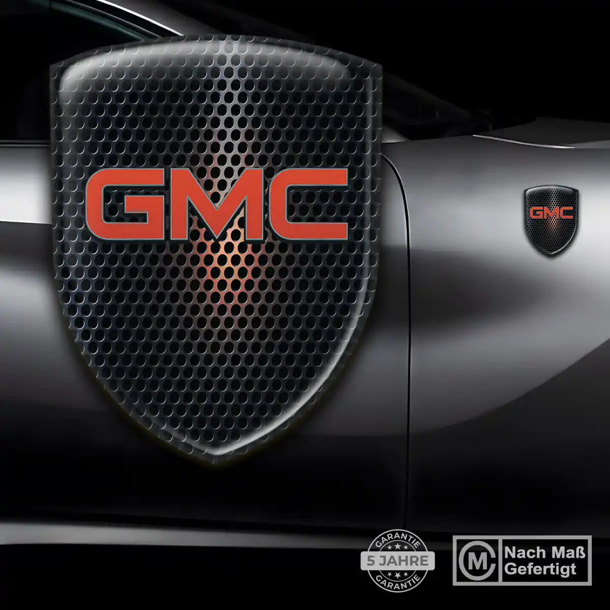 GMC Aufkleber 3D Gel Wappen Edles Design
