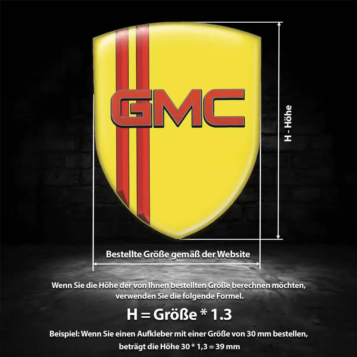 GMC Aufkleber 3D Gel Wappen Hohe Qualität