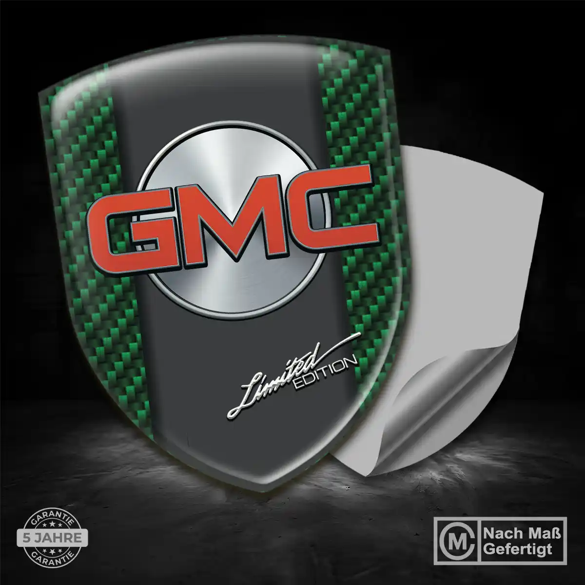 GMC Aufkleber 3D Gel Wappen Interieurdesign