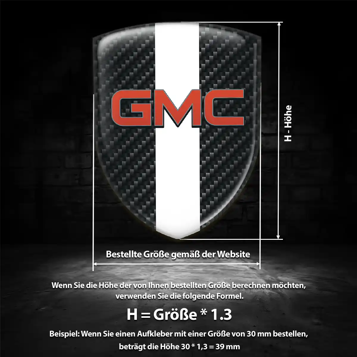 GMC Aufkleber 3D Gel Wappen Premium-Edition
