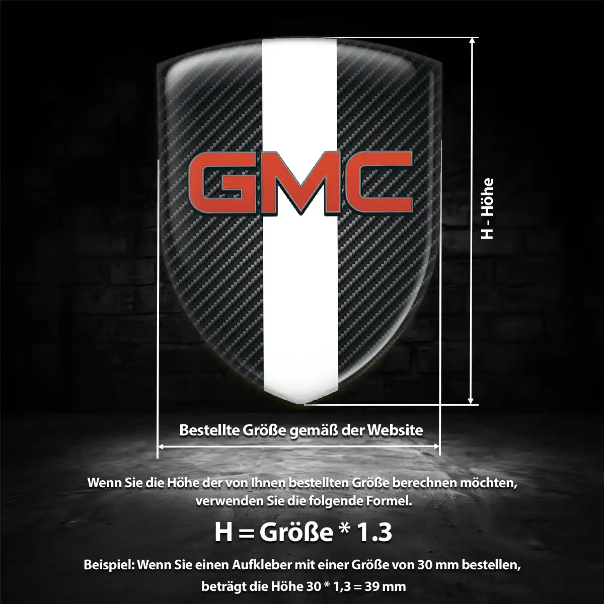 GMC Aufkleber 3D Gel Wappen Stilvolles Design