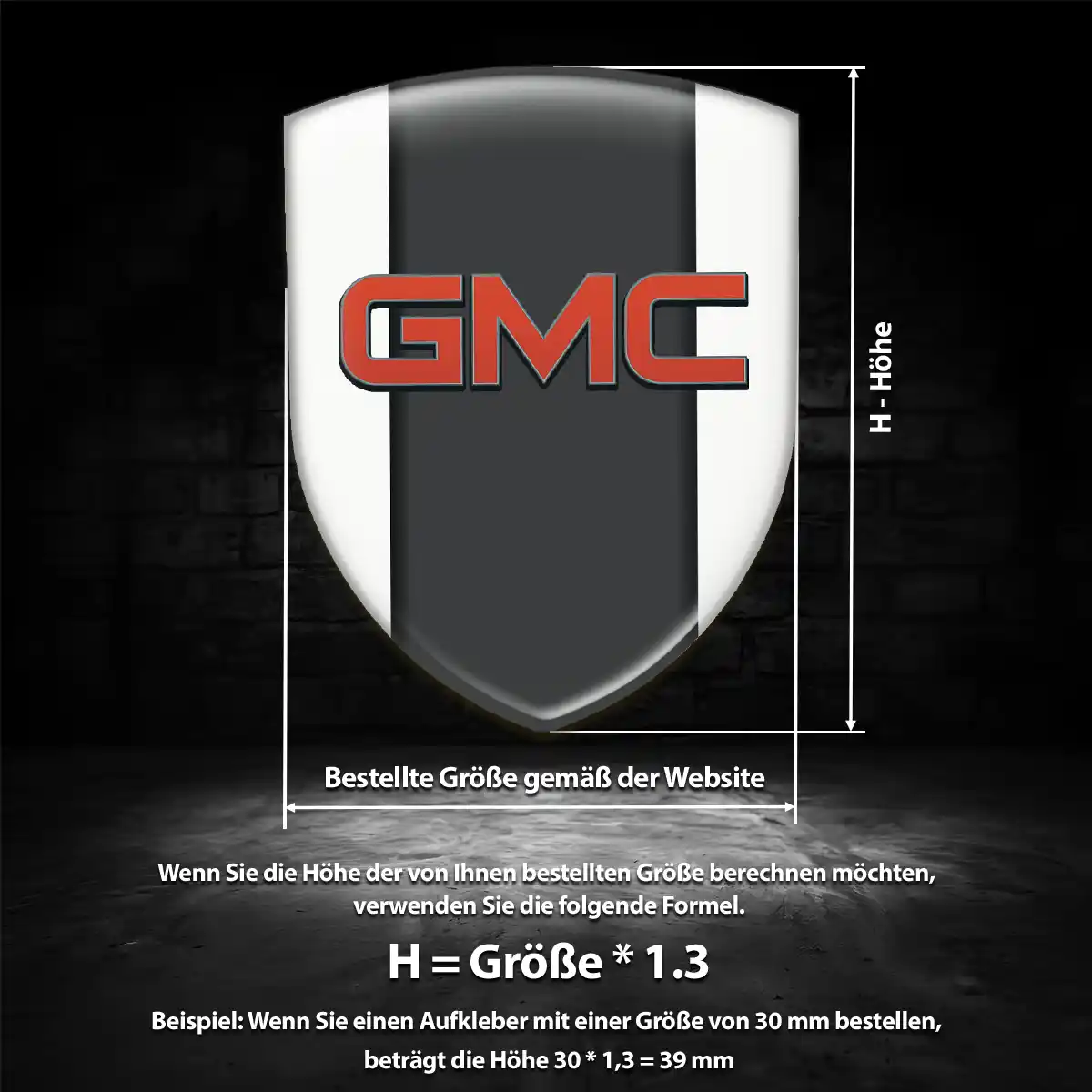 GMC Aufkleber Auto Interieurdesign