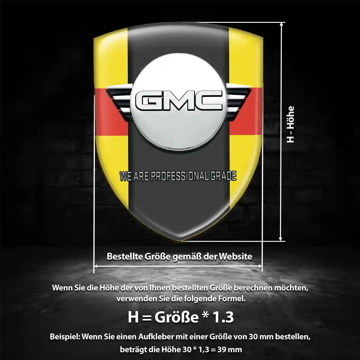 GMC Aufkleber Auto Limitierte Auflage