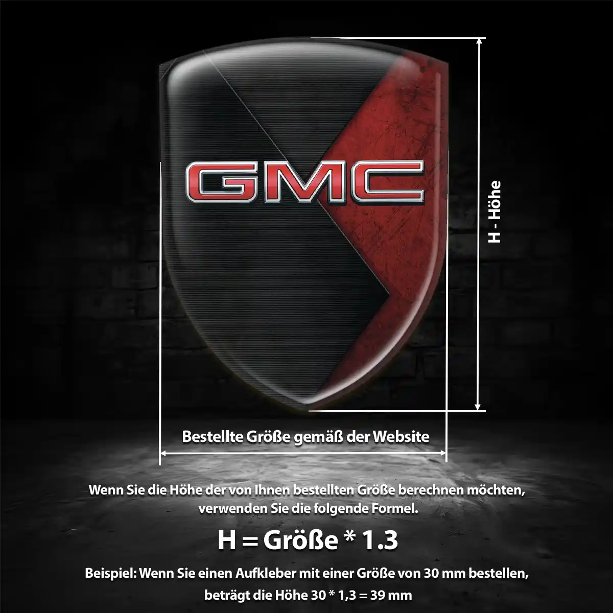 GMC Aufkleber Auto Premiumqualität