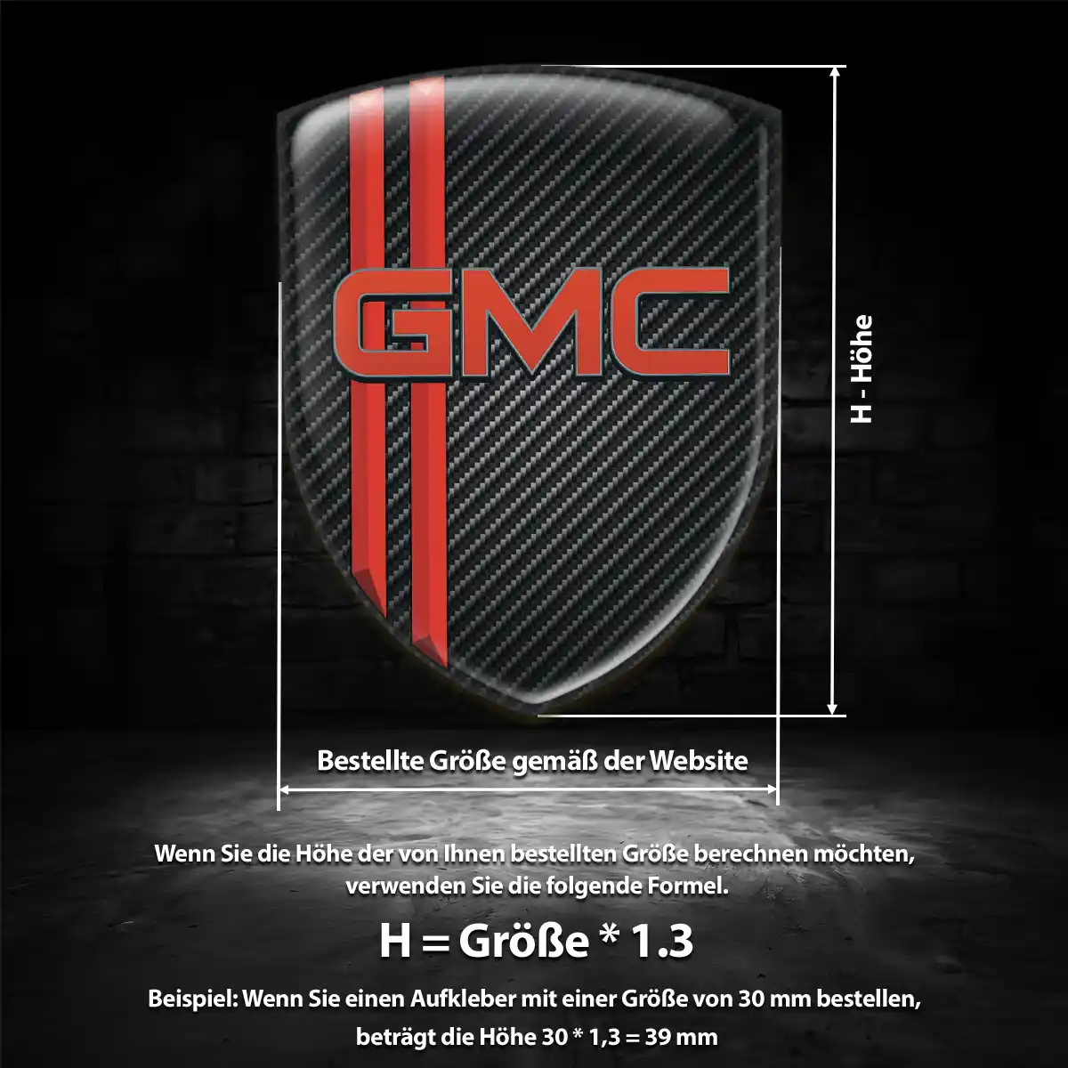 GMC Aufkleber Edles Design