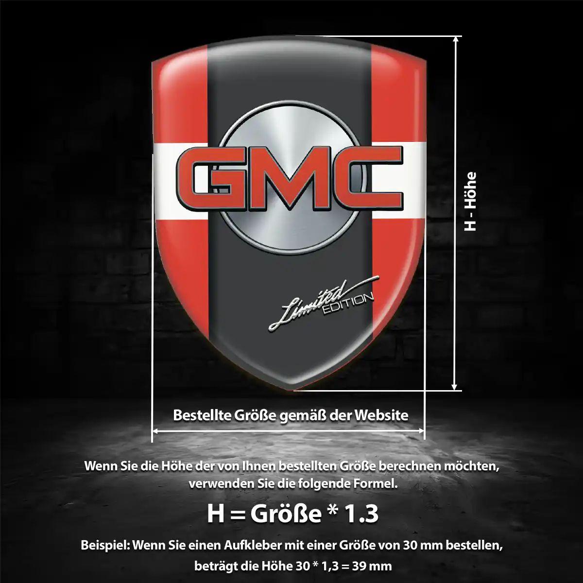 GMC Aufkleber Elegantes Design